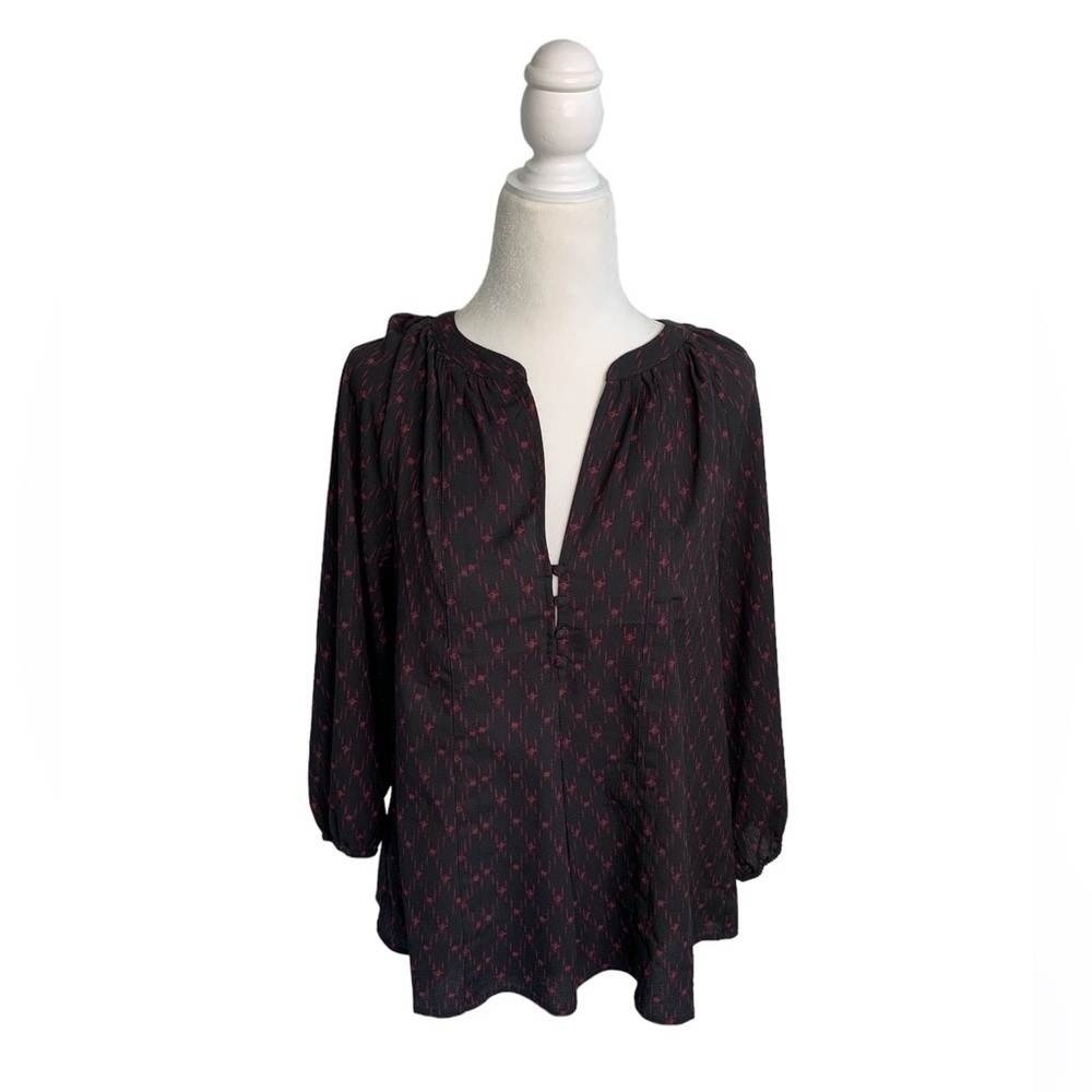 Joie Geo Print 3/4 Sleeve Blouse sz XS